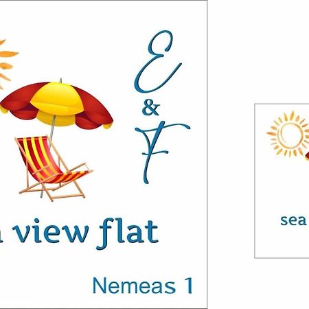 E & F Sea View Flat Apartment Néa Péramos Bagian luar foto